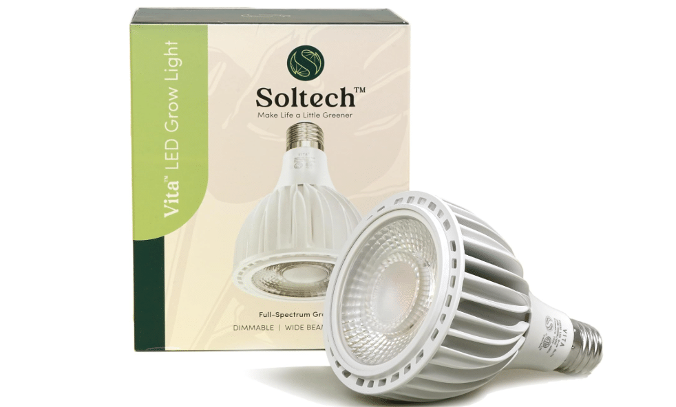 
Soltech Vita LED Grow Light Bulb, E26 PAR30 Full Spectrum, Dimmable, White | Full spectrum for plants, 98 CRI for your room. Makes your plants