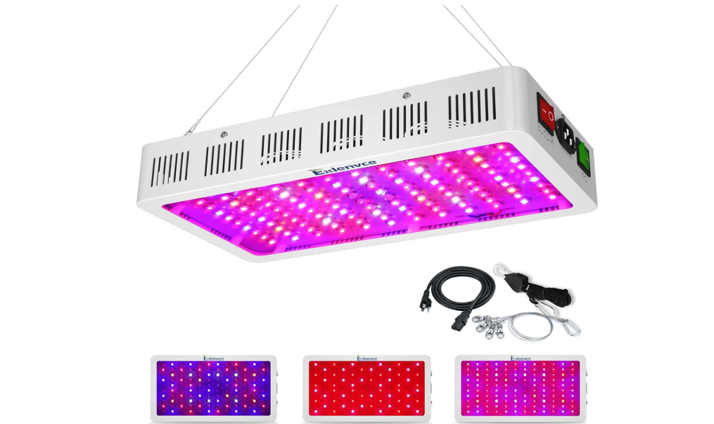 
EXLENVCE 1500W 1200W LED Grow Light Full Spectrum for Indoor Plants Veg and Flower,led Plant Growing Light Fixtures with Daisy Chain Function