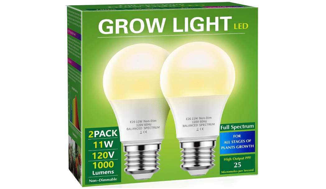 
Briignite Grow Light Bulbs, LED Grow Light Bulb A19 Bulb, Full Spectrum | Grow Light Bulb, Plant Light Bulbs E26 Base, 11W Grow Bulb 100W Equivalent