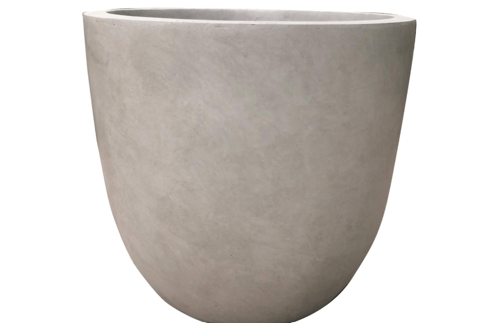 
Kante Large 18" Round Concrete Planter, Modern Bowl Plant Pot for Home | Drainage Hole & Rubber Plug, Premium and Durable Weathered Cement Pot
