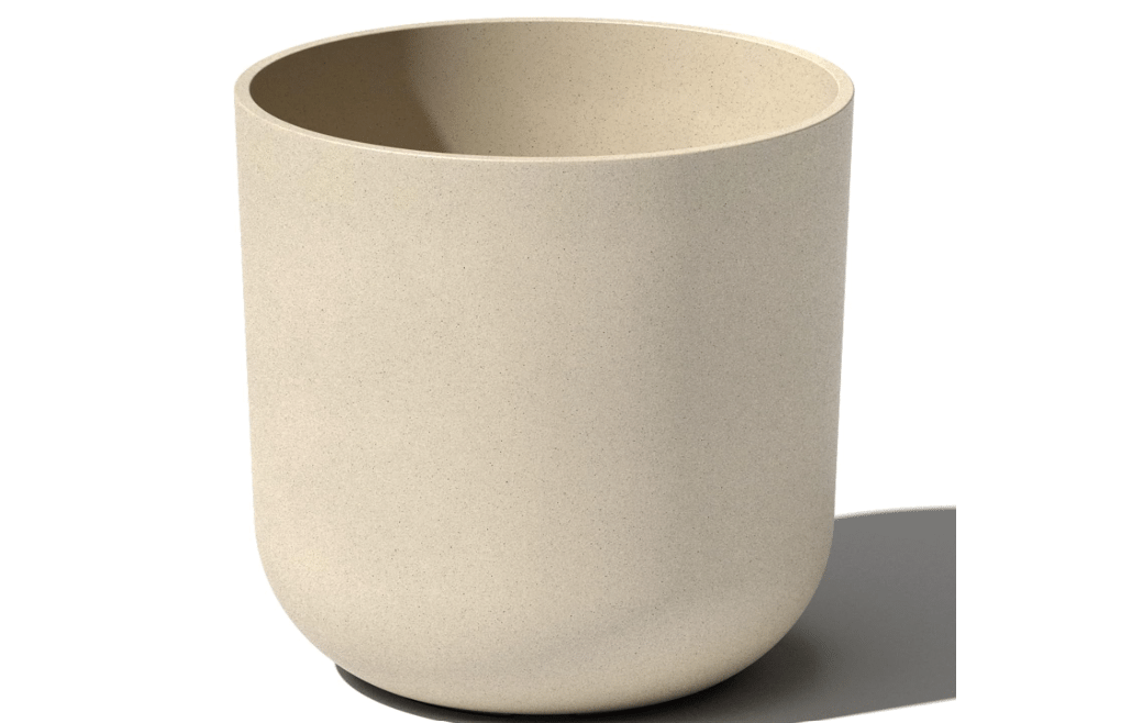 
Veradek Round Lima Plastic Planter Pots for Indoor/Outdoor Garden Use, Sand Color,