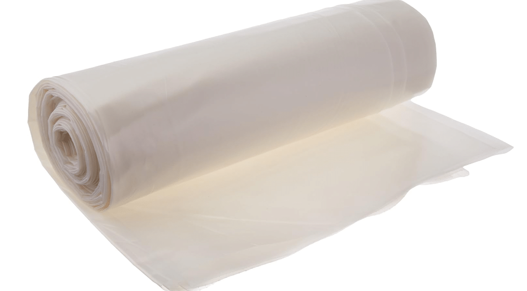 Frost King P1025/6W Polyethylene Sheeting, 10' x 25' x 6 mil., Clear | Plastic Sheeting, Protective Coverings, 25 ft L, 10 ft W, 6 mil Thick