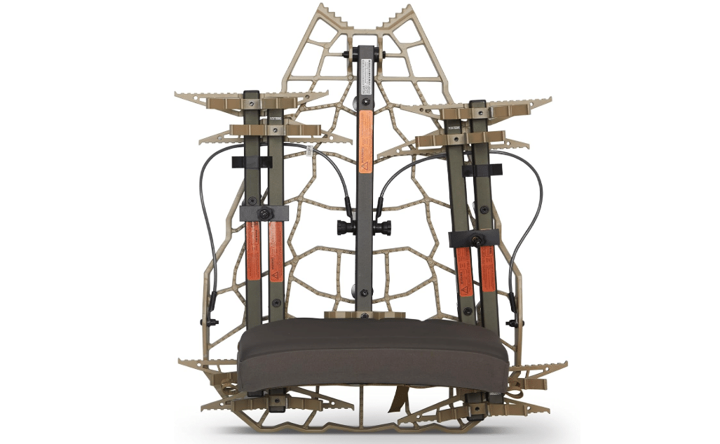 XOP Rubicon - 9.6 Lb Cast Aluminum Hang On Treestand | Hang On Hunting Treestand - Deer Tree Stand for Hunting - Deluxe Deer Stand