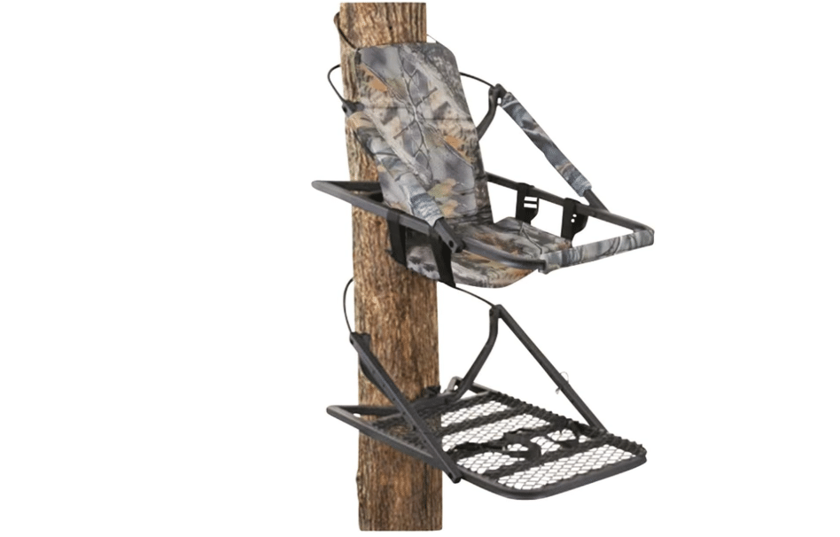 
Guide Gear Extreme Deluxe Climbing Tree Stand for Hunting with Seat and Foot Platform, Deer Hunting Accessories Camo