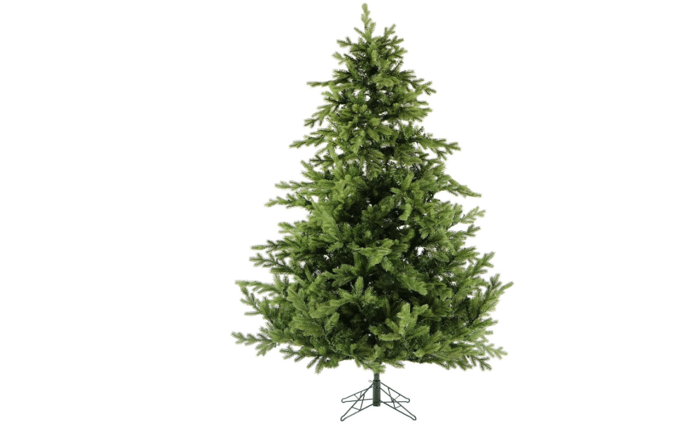 Fraser Hill Farm 7.5-Ft Foxtail Pine Christmas Tree with Stand | 7.5-Ft Foxtail Pine Artificial Christmas Tree, Stand, No Lights, Unlit, Foldable,