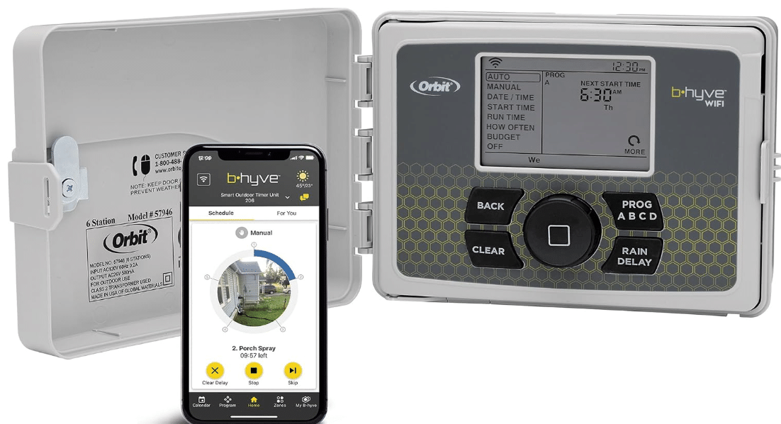 Orbit B-hyve Smart Indoor/Outdoor Sprinkler Controller - 12-Zone - App Controlled Smart Controller with Custom Irrigation Schedules