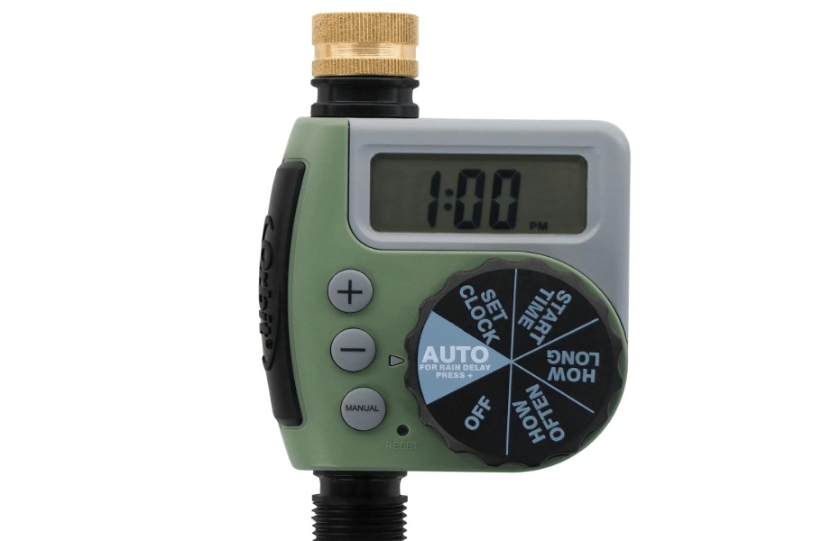 Orbit One Outlet Single-Dial Hose Faucet Timer - Easy Programmable - For Garden Watering System - LCD Hose Timer with Adjustable Watering Schedule