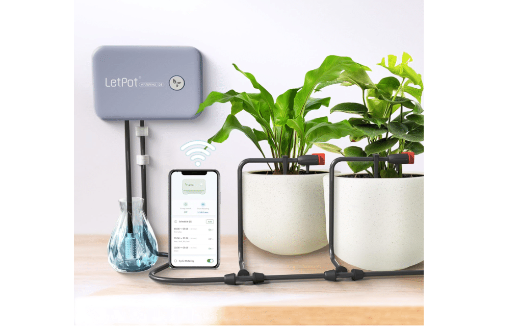 LetPot Automatic Watering System Plant Watering Devices Drip Irrigation Kit | Wi-Fi & App Control, Water-Shortage Reminder, IPX66-Rated Design