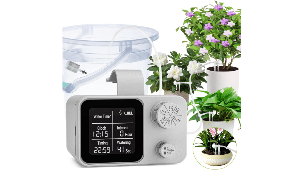 Automatic Plant Waterer for Indoor Plants, Drip Irrigation Kit for 15 Plant | Adjustable watering schedule, precise drip irrigation, anti-backflow design