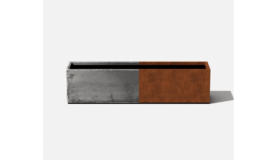 Veradek Corten Steel Series Window Box Planter | Made From 16-Gauge Corten Steel With Pre-Drilled Drainage Holes