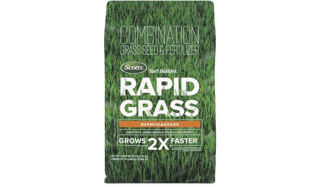 Scotts Turf Builder Rapid Grass Bermudagrass, 4 lbs. | Combination Fertilizer and Grass Seed for Lawns