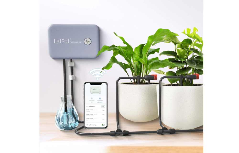 LetPot Automatic Watering System Plant Watering Devices Drip Irrigation Kit | Wi-Fi & App Control, Water-Shortage Reminder, IPX66-Rated Design