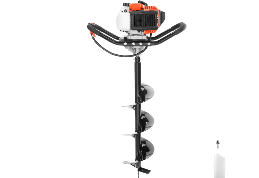 
VEVOR Post Hole Digger, 43cc 1250W Auger Earth Digger, Gas-Powered (Fuel) | for Farmland, Garden, Plant, 8" Earth Auger Drill Bit, 30 inch Long Alloy.