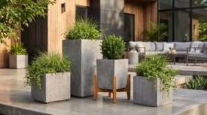 best square concrete planter