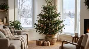 live potted xmas trees